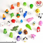 Yo-fobu 50 Pcs Pencil Erasers Animal Erasers 3D Cartoon Custom Shape Eraser Collection Party Favors Classroom Prizes | Carnival Gifts School Supplies  B07L8BH7XJ